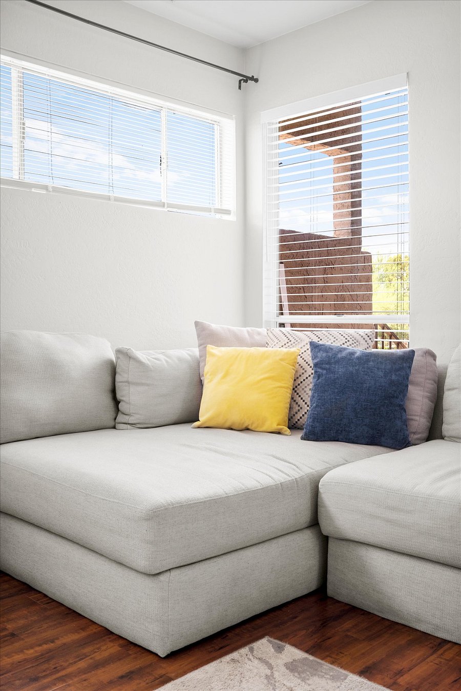 A snug haven of comfort in the cozy couch corner.