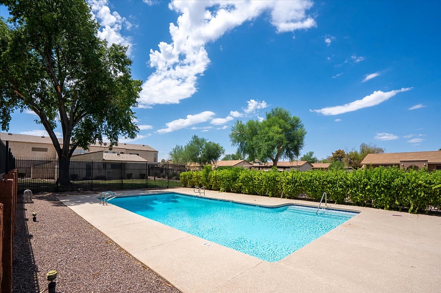 Indulge in the refreshing allure of the seasonal community pool.
