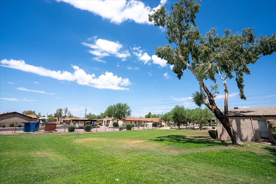 The surrounding neighborhood is an urban suburban mix feel.