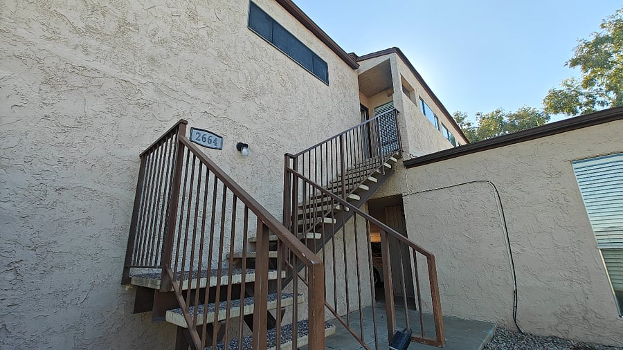 Exterior View - Unit is on the second floor.