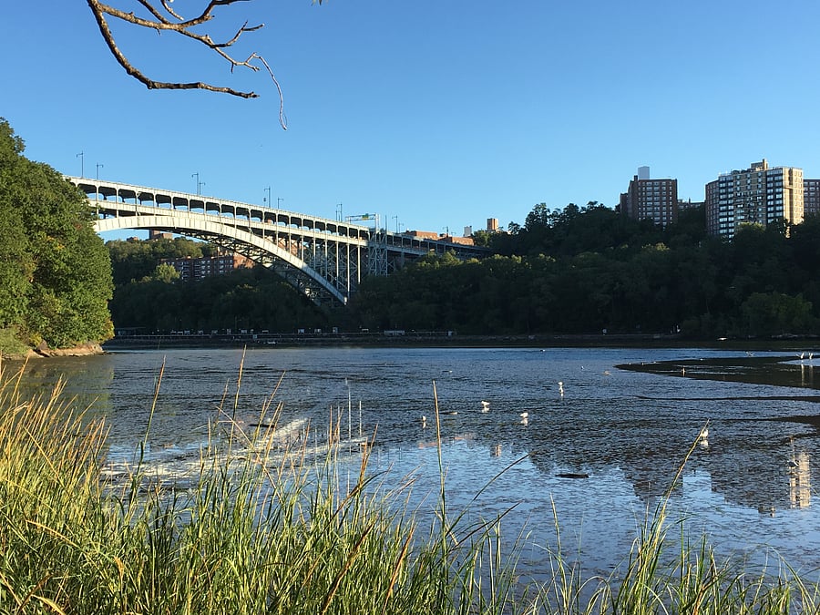 Henry Hudson Bridge as seen from Inwood Hill Park