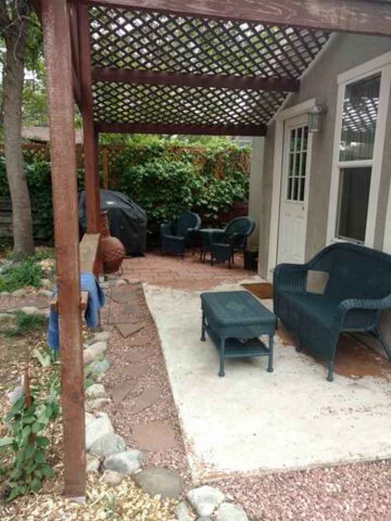 Back yard patio off Primary
