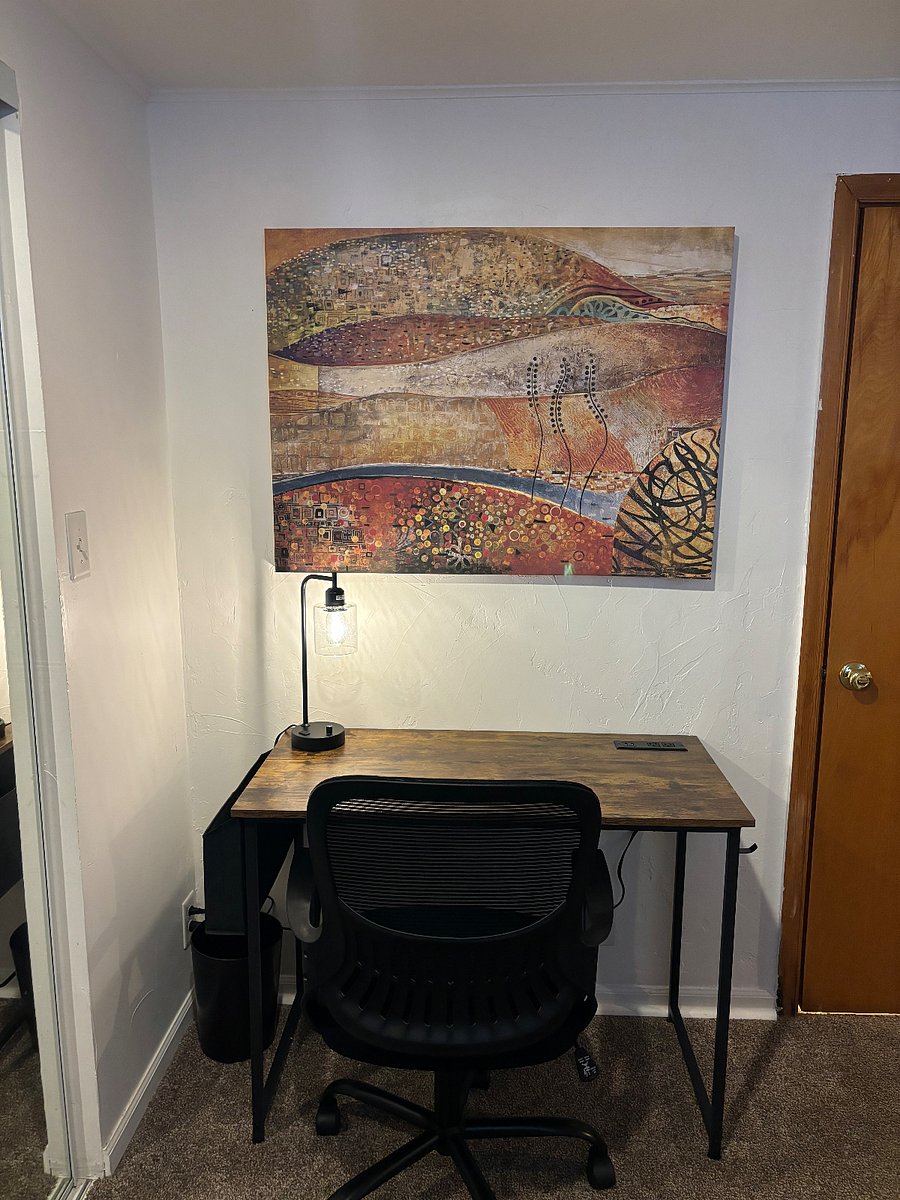 Bedroom 1. Desk with usb and ac outlets.