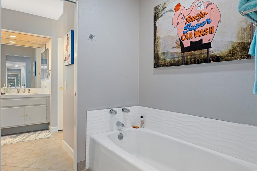 Master bath tub area