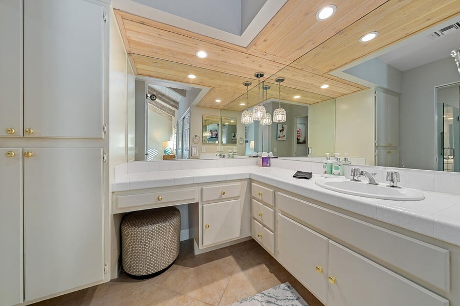 Master bath "her" side.