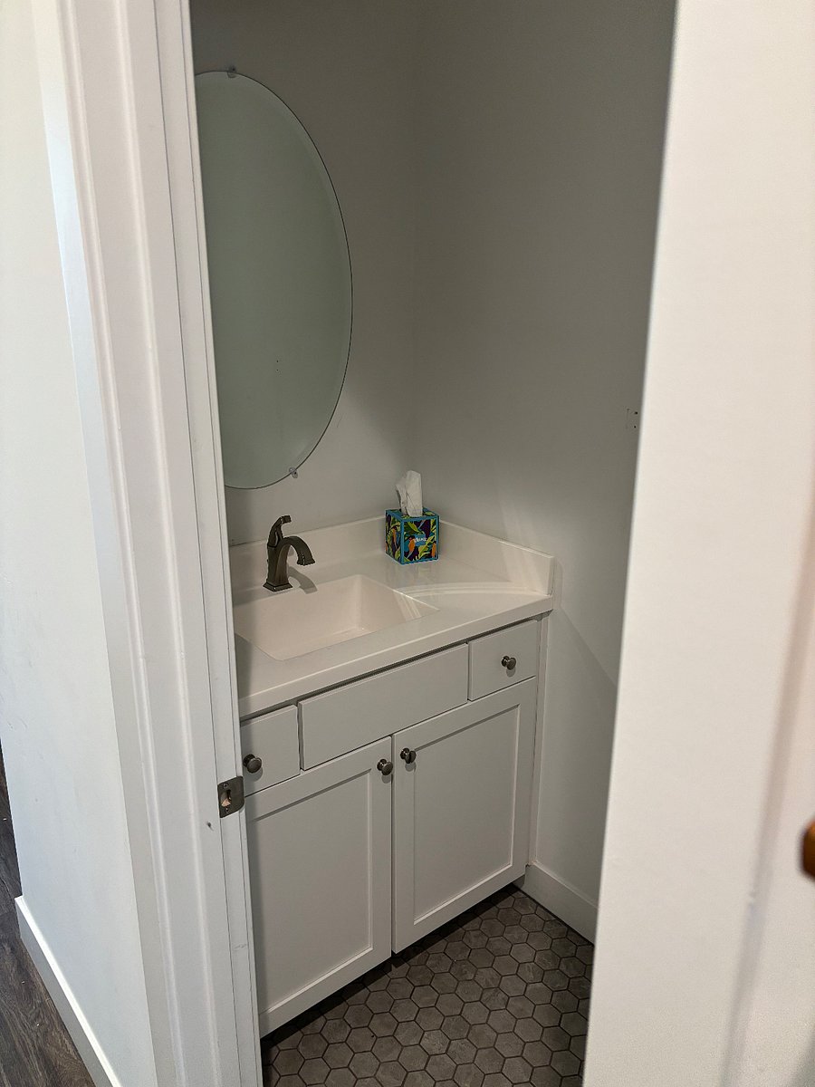 Downstairs half bath. 