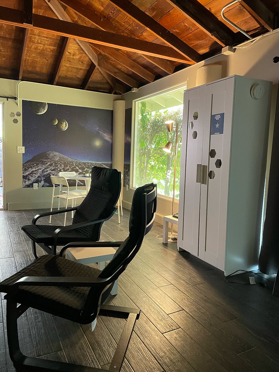Dining table, chairs and clothes storage cabinet