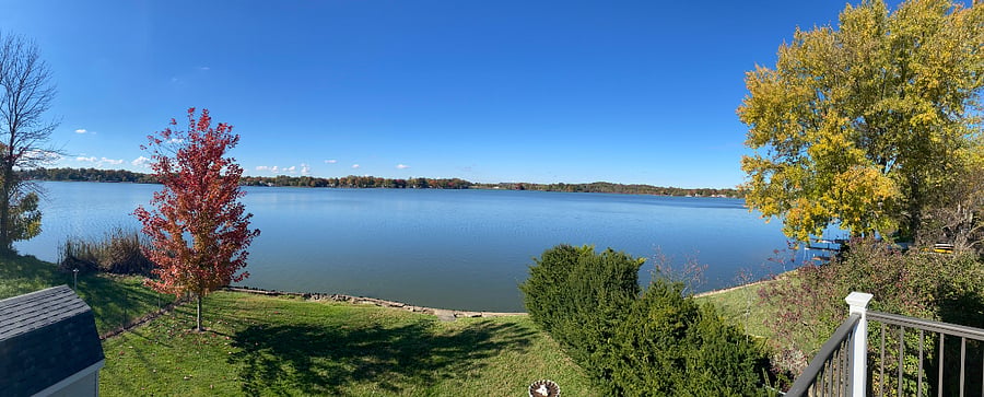 Autumn view from the balcony of the master bedroom