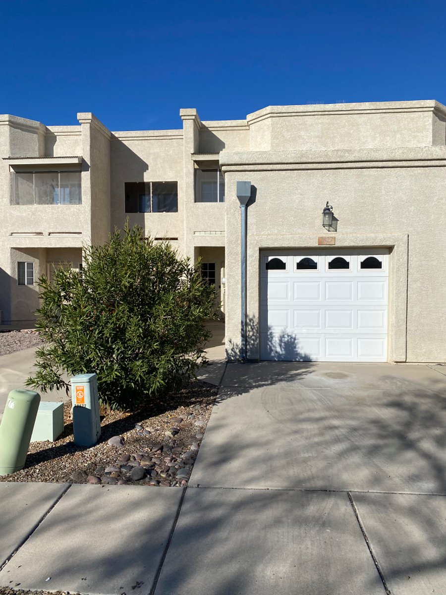 Front entrance and garage