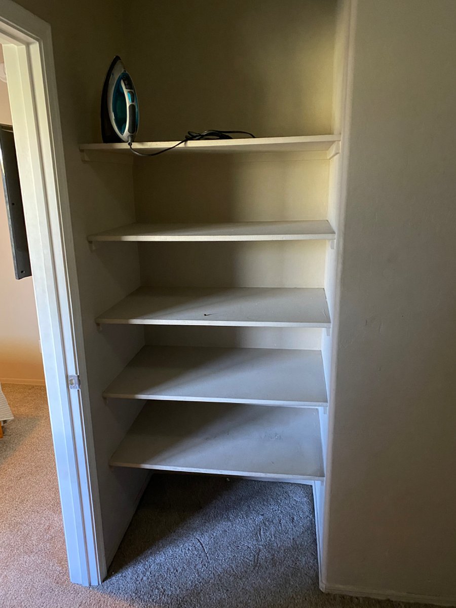 More storage in the large walk-in closet