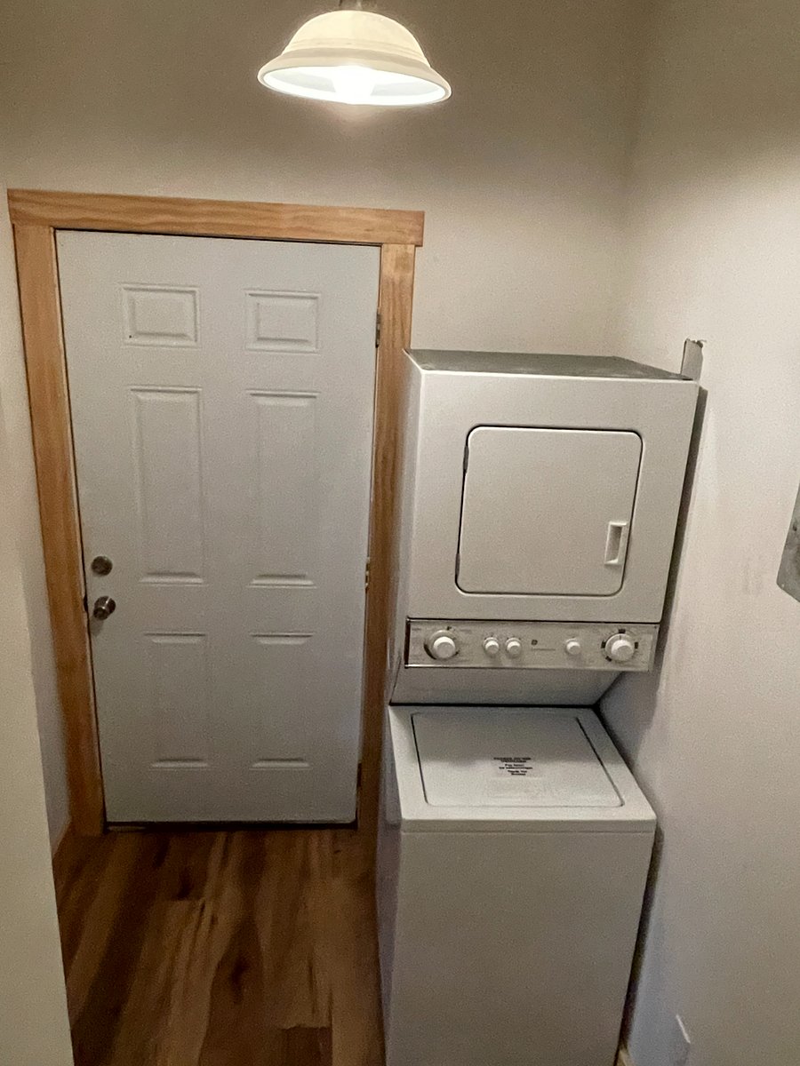 Washer Dryer inside the unit.