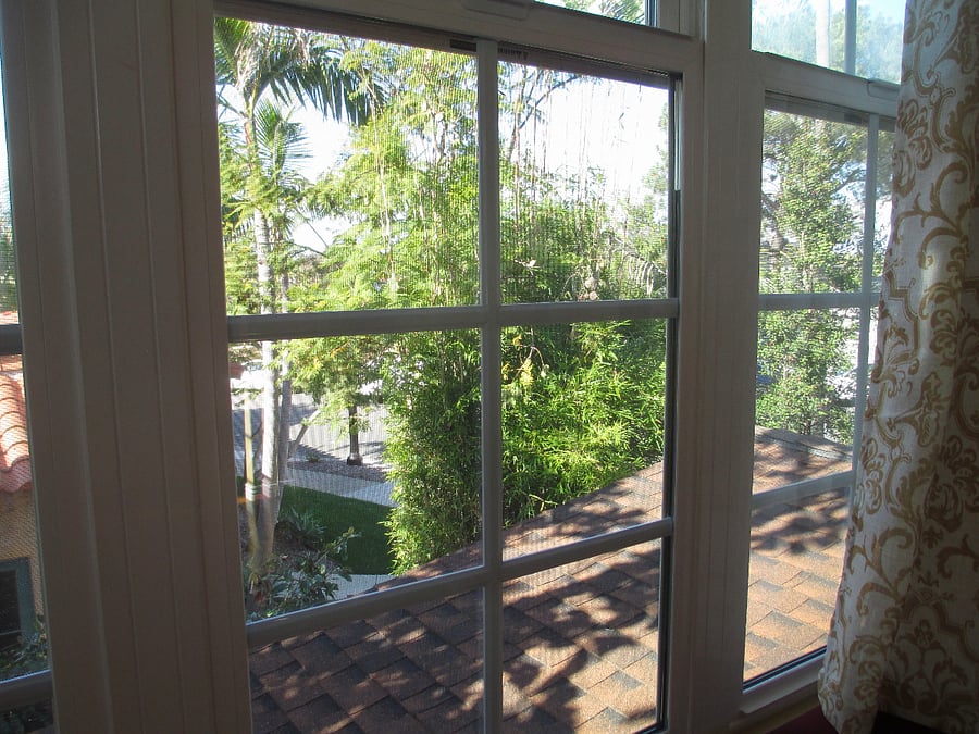 Beautiful window seat with a great view.