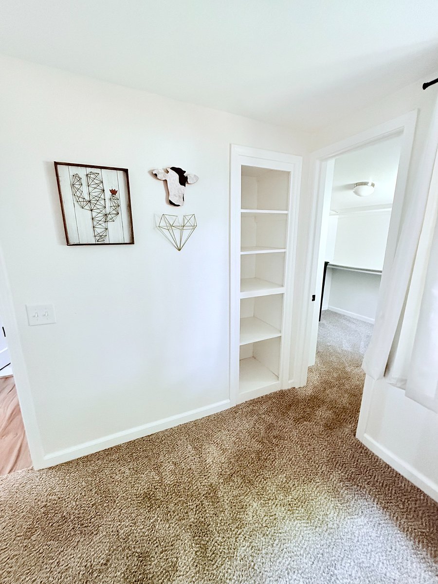 Master bedroom built in shelving