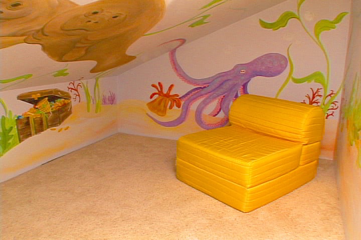 Playroom off the second bedroom.