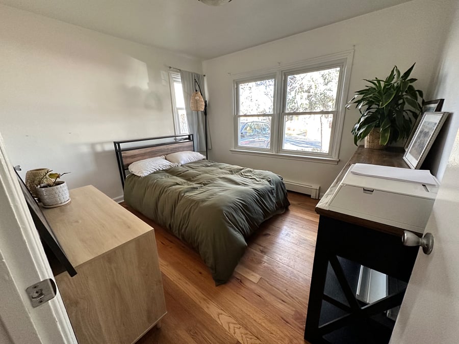 The house has 3 bedrooms. This one would be yours :)