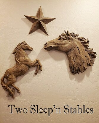 The TWO STABLE BEDROOMS Both Queen Beds