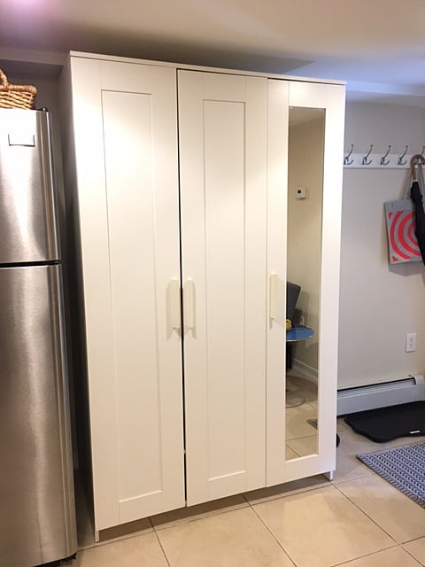 wardrobe-living room area
