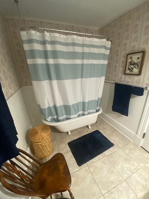 Second Floor Master Bathroom with claw-foot tub.