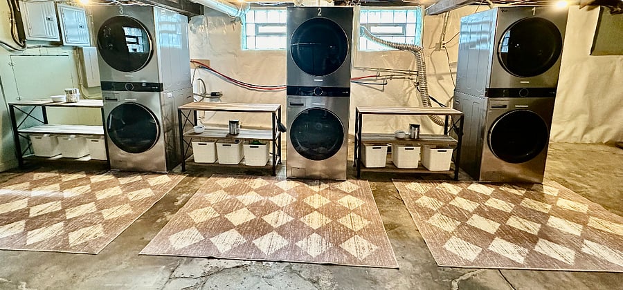 Each unit has its own assigned and dedicated washer/dryer and folding table in the bright and spacious basement