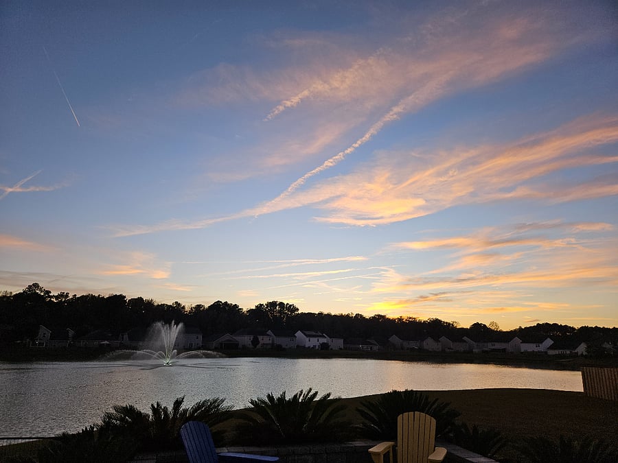 Backyard sunset views
