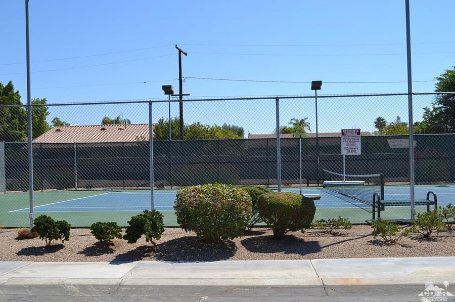 One of the two tennis/pickleball courts