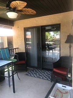 Balcony sitting area