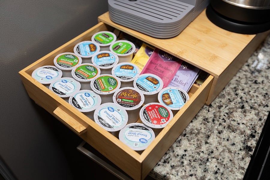 Stocked Coffee & Tea Bar for morning energy or evening relaxation