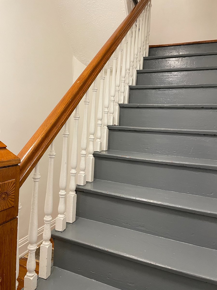 Stairs to apartment which is on the second floor.