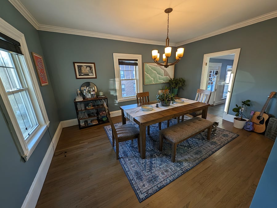 This is the dining room off the kitchen