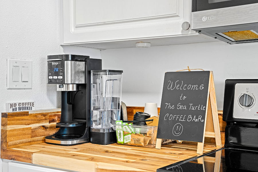 coffee bar in kitchen
