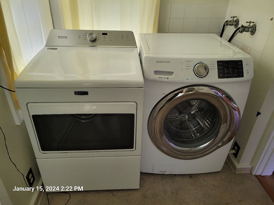 Washer and Dryer - located between kitchen and back door
