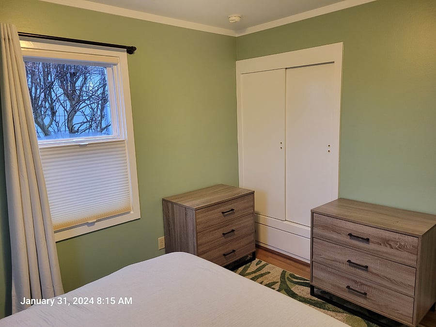 Bedroom 1 - Dressers and closet for ample storage