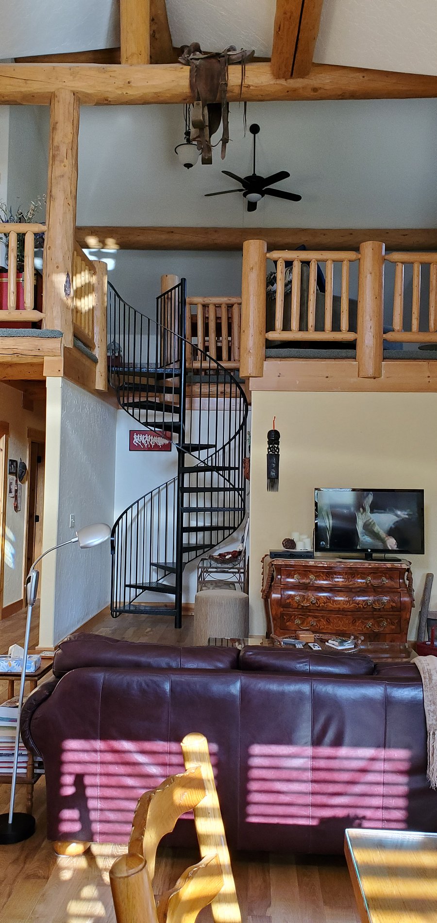 Loft area from dining and living room