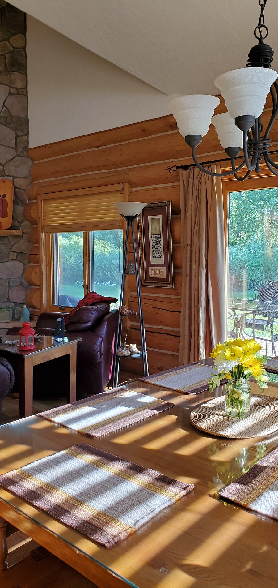 From Dining Room view of backyard.
