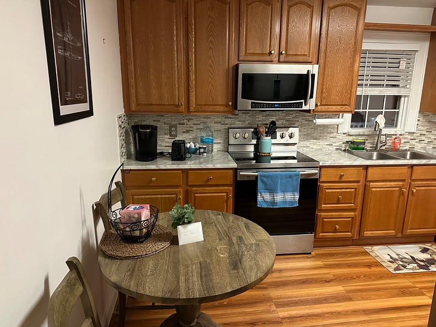 Kitchen view from interior door