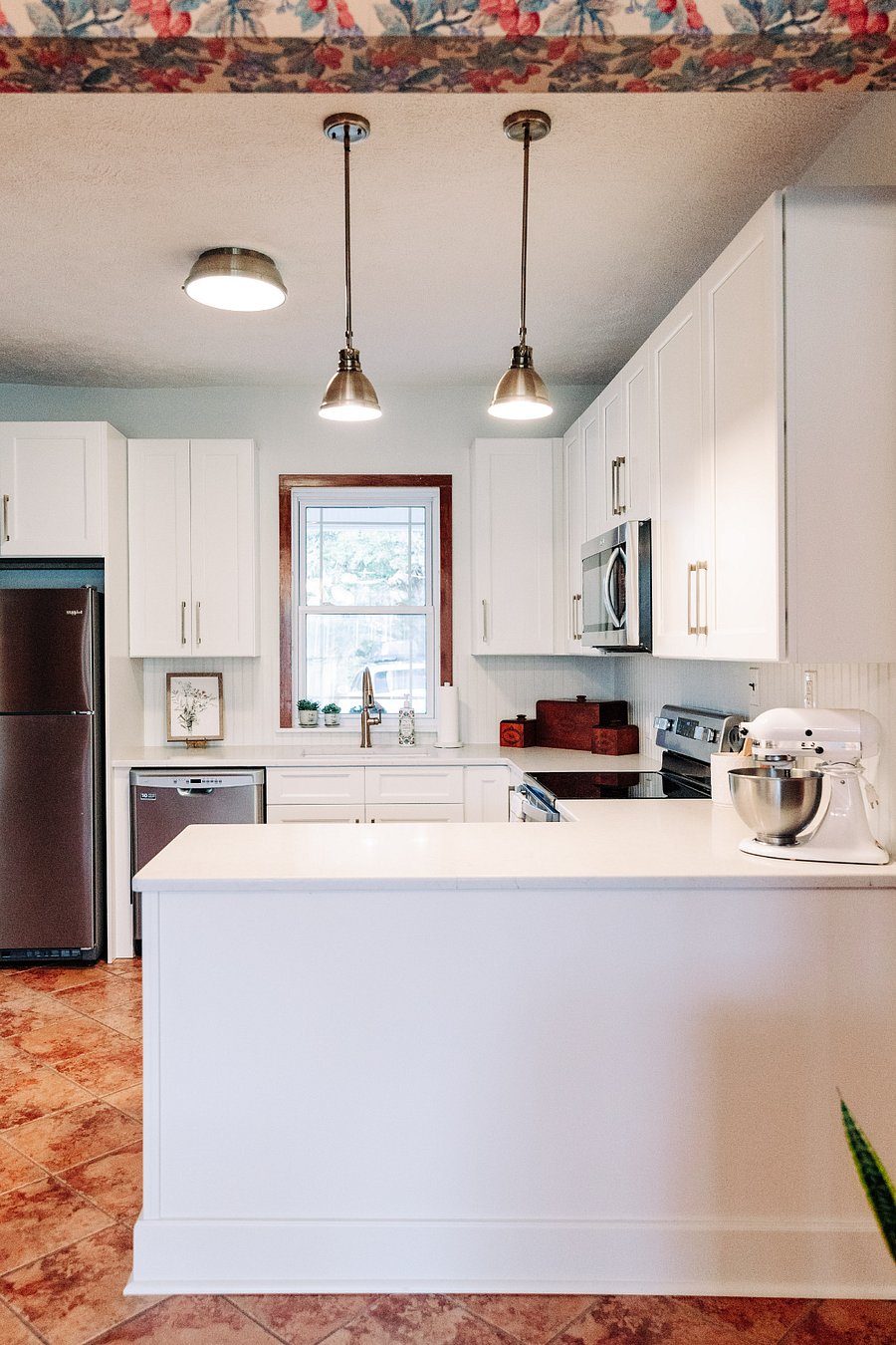 New quartz countertops. My grandmother's KitchenAid available for your use.