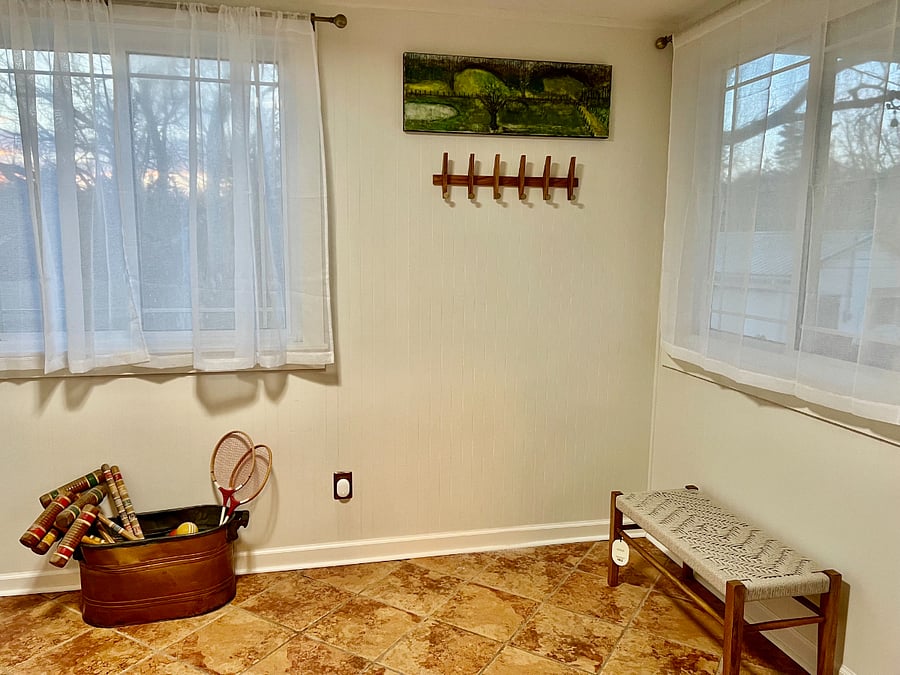 Have a seat on the bench in the mudroom, take your shoes off, hang up your jacket and get ready to unwind.