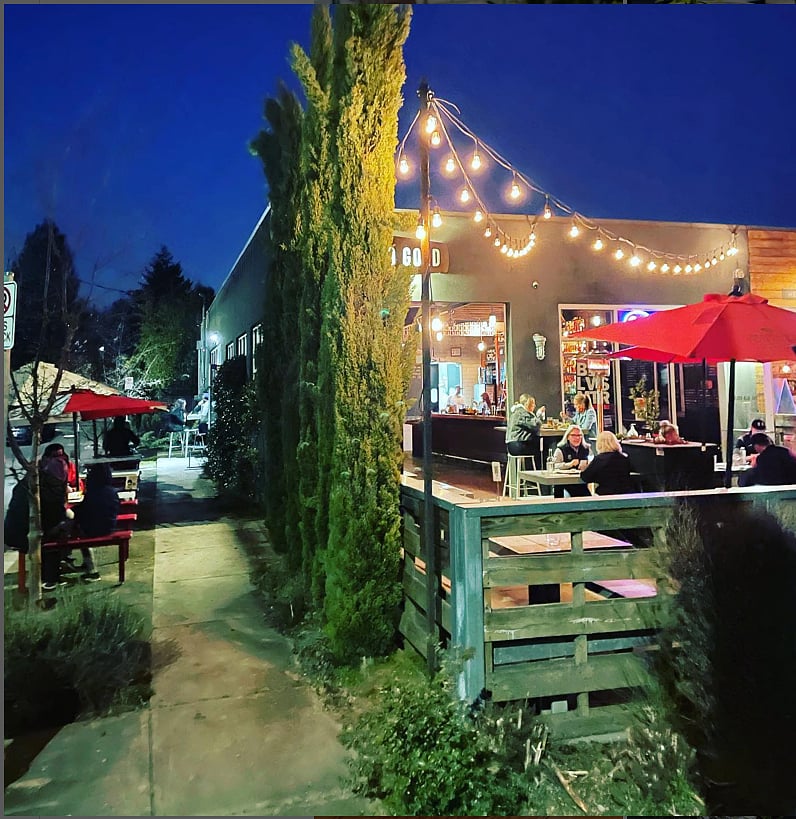 The Old Gold Whiskey bar and restaurant located a few blocks away (0.5 miles)