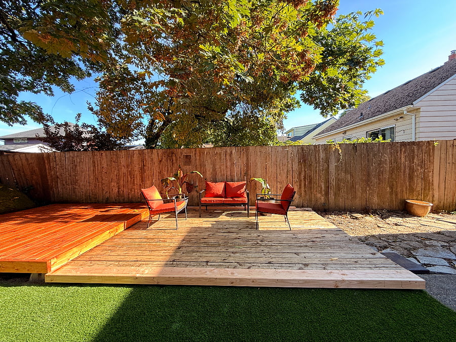 Recently updated, spacious, fenced private back yard