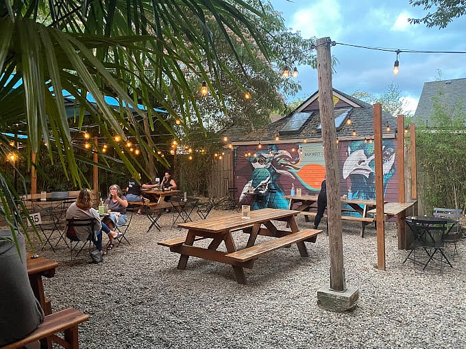 The Backyard Social is a bar and restaurant located withing walking distance from the house. Live music and events too.