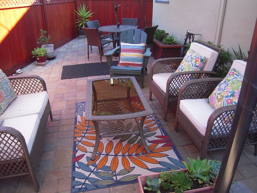 Exterior patio seating.