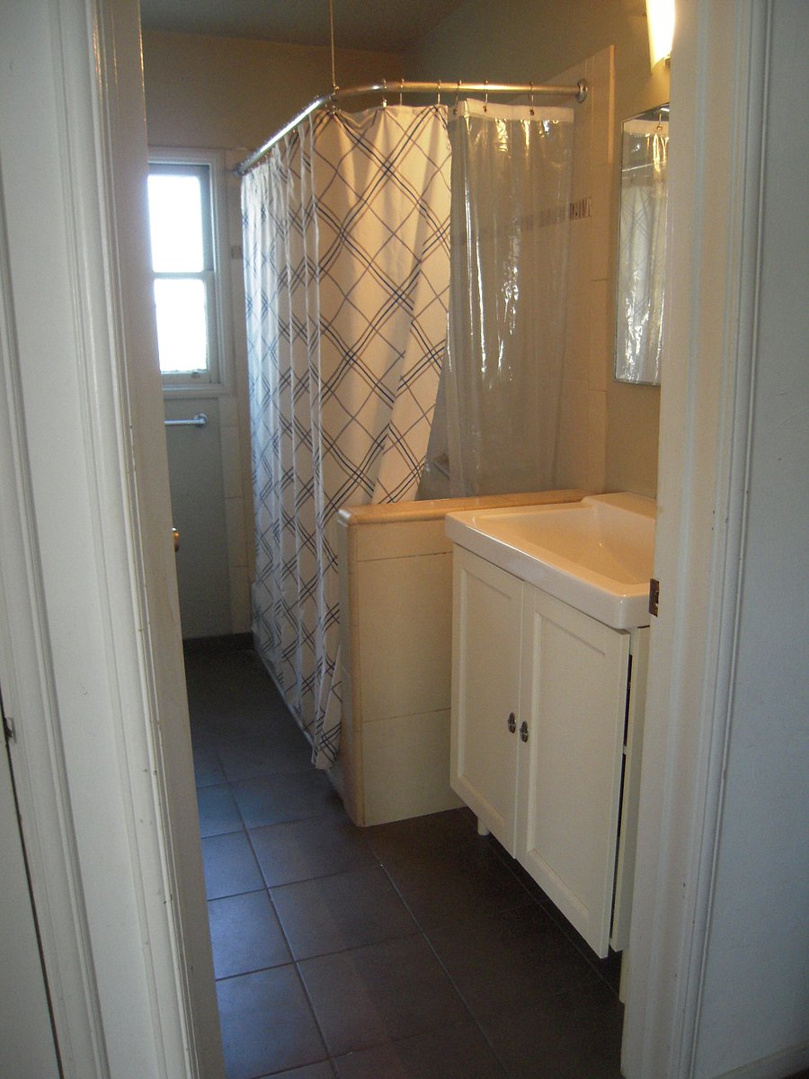 Updated bathroom entrance.