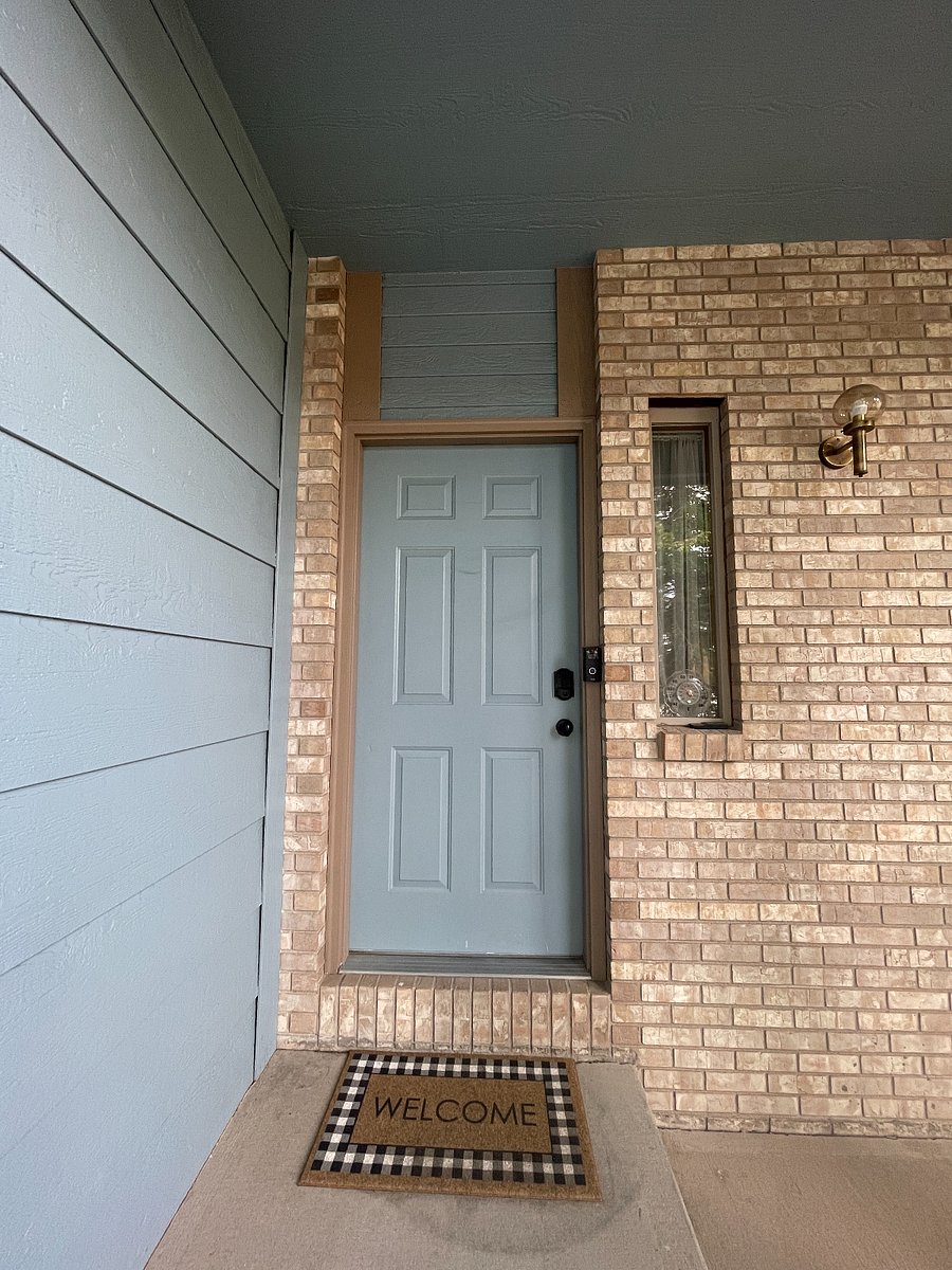 Front door with keyless entry