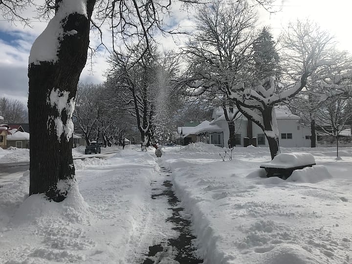 street/sidewalk in winter