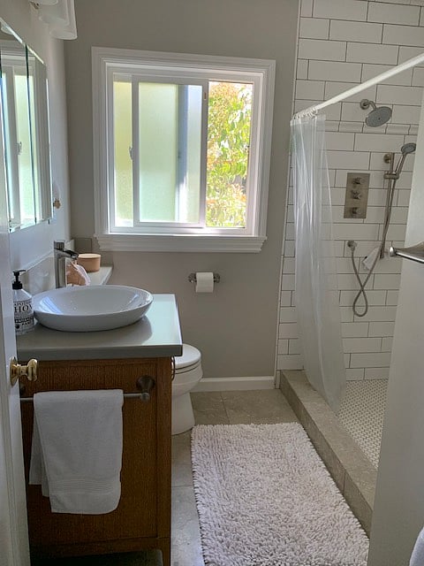 Newly remodeled shared bathroom