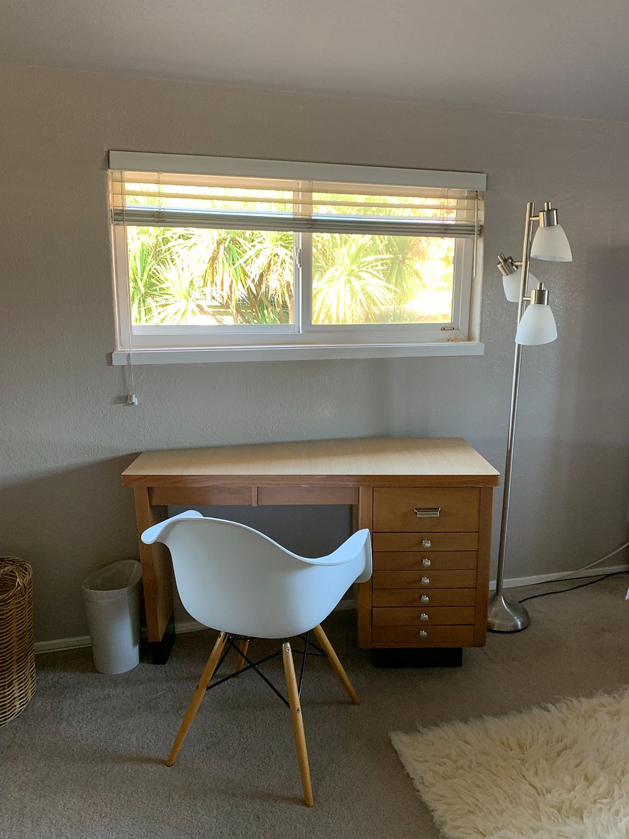 Bedroom 2) Desk with a view