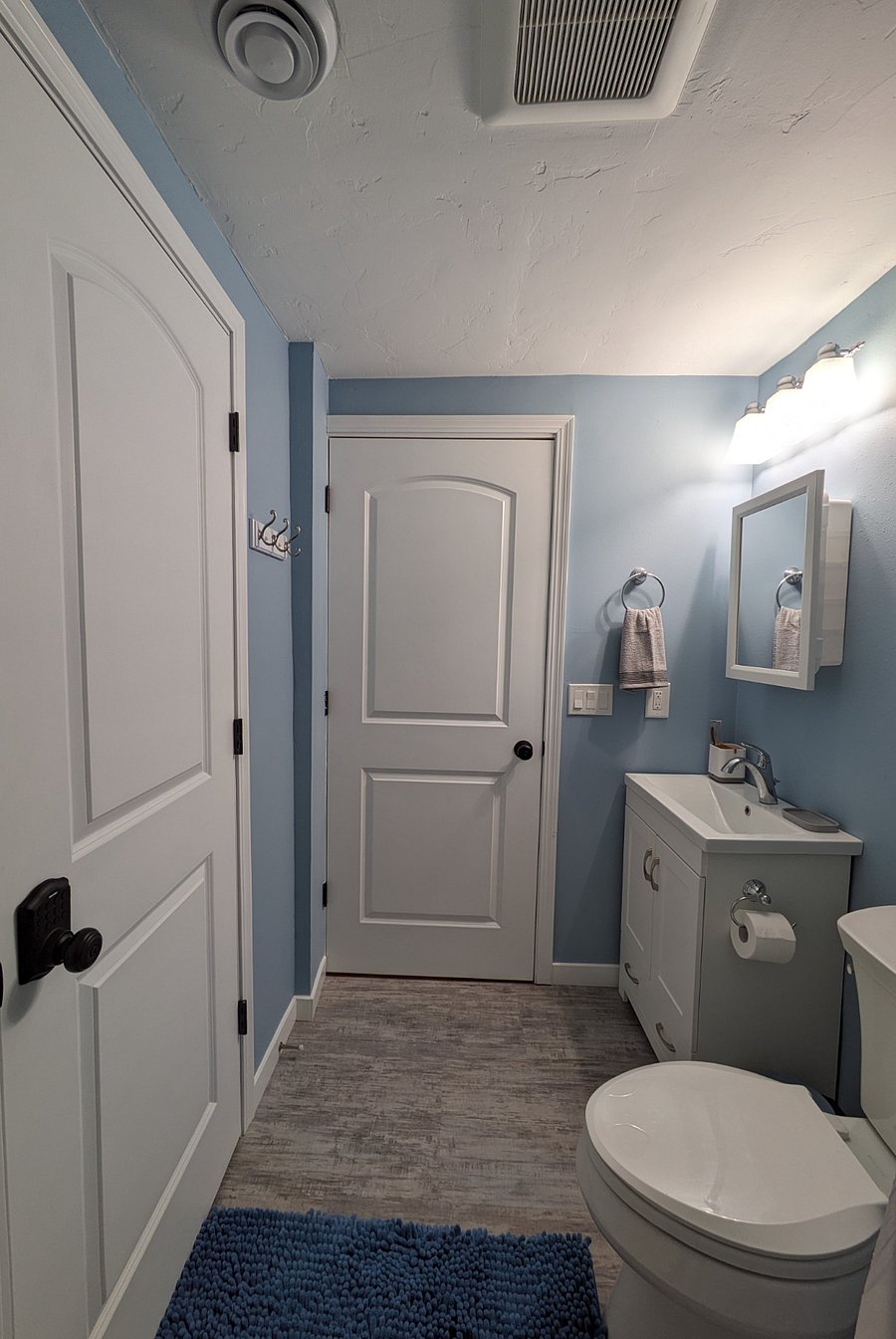 Lower suite tenant bathroom view from shower.