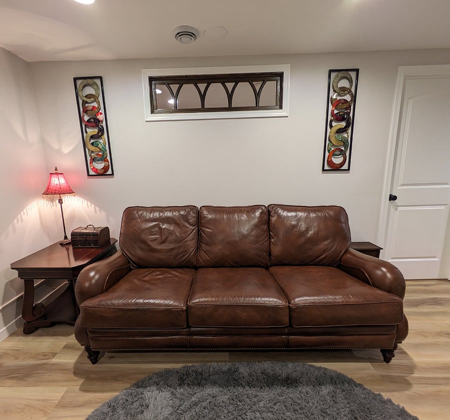 Comfy leather sofa