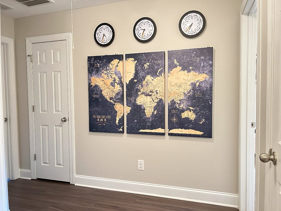 Landing - private room on the left with linen closet and laundry room