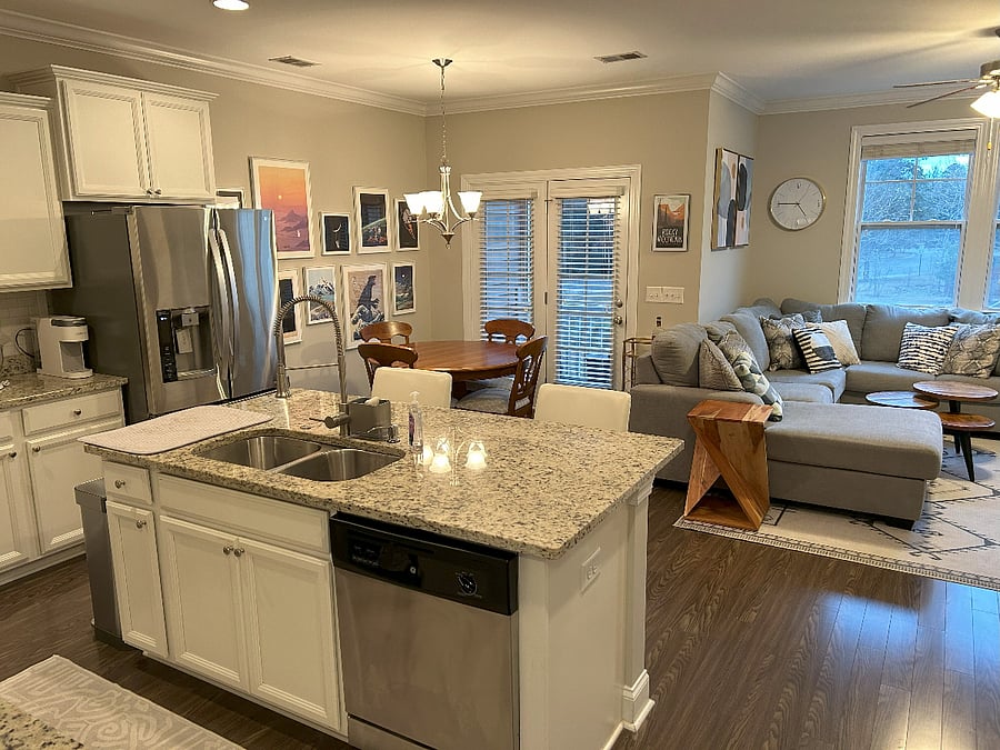 Kitchen with granite countertops and top quality appliances
